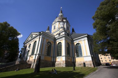 Barok kilise Stockholm, İsveç.