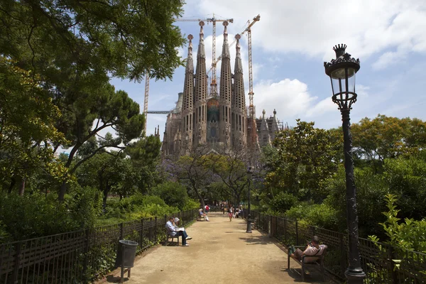 La sagrada familia v Barceloně, Španělsko — Stock fotografie