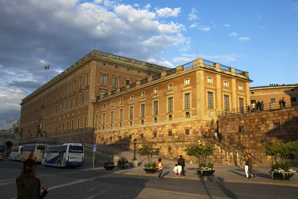 皇家宫殿 kungliga slottet 在格姆拉斯坦，斯德哥尔摩 — 图库照片