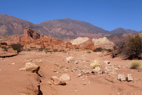 Pustynia - quebrada de cafayate - rio de las conchas - Argentyna — Zdjęcie stockowe