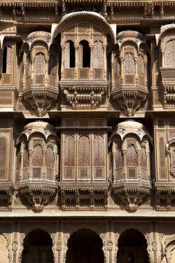 jaisalmer - İstanbul, patwa-ki haveli (merchant house) bir ayrıntı.