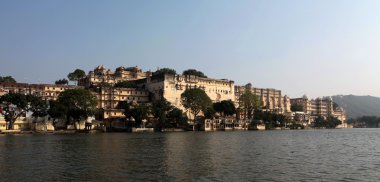 CITY PALACE. UDAIPUR. RAJASTHAN. INDIA. clipart