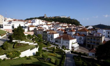 VIEW ON THE CITY OF PALMELA WITH CASTLE - SETUBAL - PORTUGAL. clipart