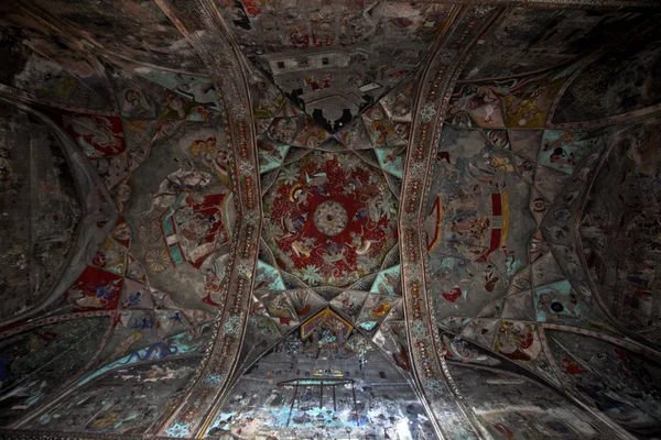Pintura do teto no palácio real de Bundi, Rajastão, Índia — Fotografia de Stock