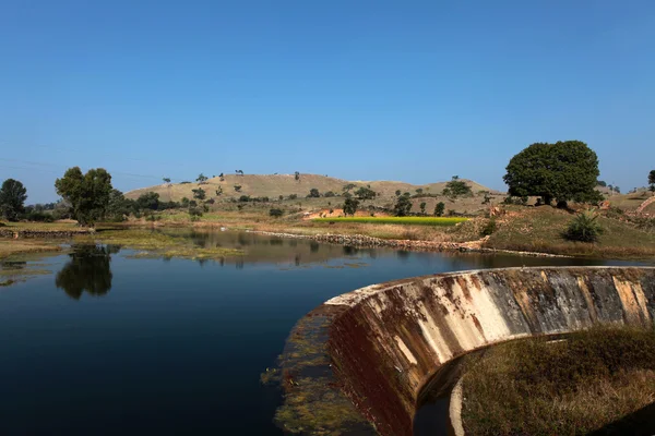 Lake in rajasthan, Noord-india. — Stockfoto
