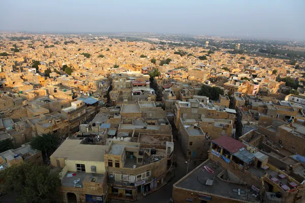 Jaisalmer gezien vanaf de vesting, rajasthan, india norhern. — Stockfoto
