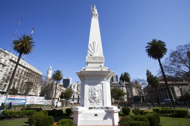 STATUE AT PLAZA DE MAYO (MAY SQUARE) IN BUENOS AIRES. clipart