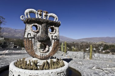 Pachamama monument in Valle de Calchaquies in North Argentina clipart