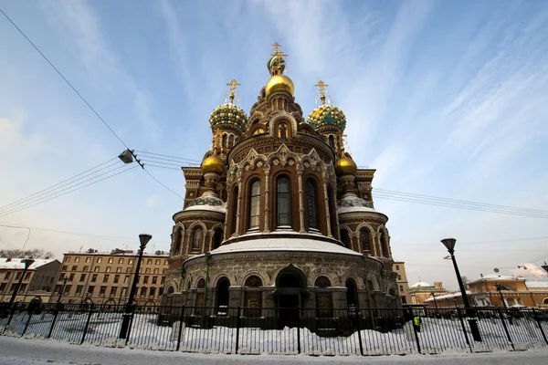 Russian church: Our Savior on the Spilled Blood in St. Petersburg — Stock Photo, Image