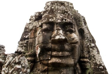 Üstünde tepe-in Angkor - Kamboçya Bayon tapınakta (Angkor Thom) dev yüz