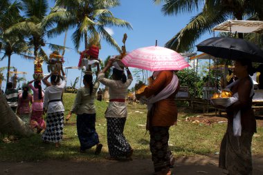 Balinese Hinduistic mass funeral cremation ceremony in Indonesia clipart