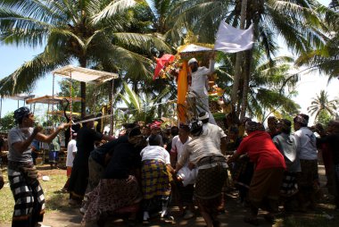 Bali dili hinduistic toplu cenaze yakma töreni Endonezya