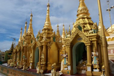 SHWEDAGON PAGODA IN RANGOON - YANGON. MYANMAR - BURMA clipart