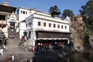 merdiven pashupatinath Tapınağı - Katmandu - Nepal