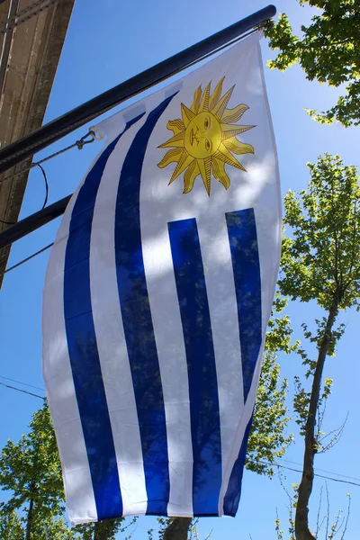 Bandeira nacional (Pabellón Nacional) do Uruguai — Fotografia de Stock