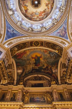 interieur van de st isaac kathedraal in Sint-petersburg in Rusland