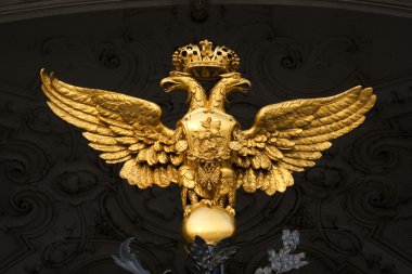 Symbol of the Russian Czaar - Winter Palace - St Petersburg clipart