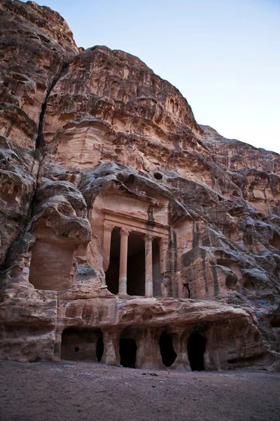 Chrám v malé Petry - světového dědictví UNESCO v Jordánsku — Stock fotografie