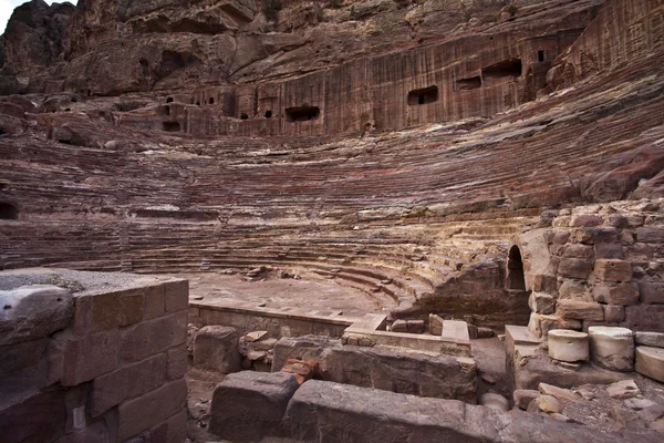 Nabataean / Romeinse Theater In Petra - Jordan — Stockfoto