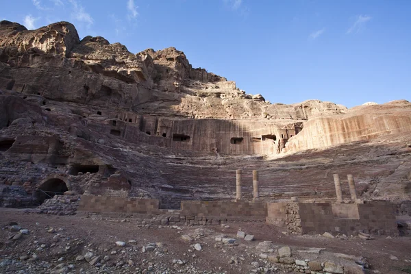 Nabataean / ρωμαϊκό θέατρο στην πέτρα - Jordan — Φωτογραφία Αρχείου