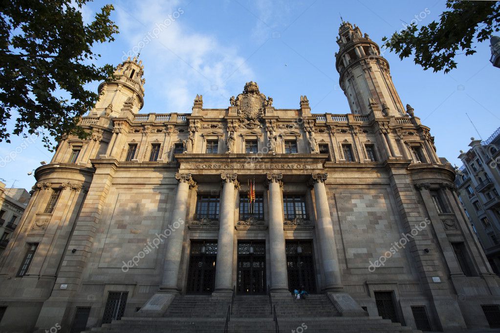 Facade of the post office in Barcelona - Spain Stock Photo by ©jeewee  9414029