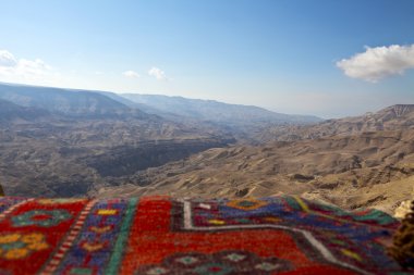 Wadi Mujib Gorge along the King's Highway in Jordan clipart