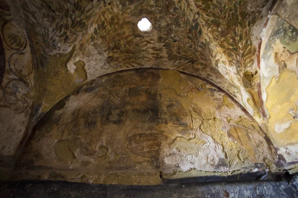 Interior of Amra Castle - bathhouse - Desert Castle in Jordan — Stock Photo, Image
