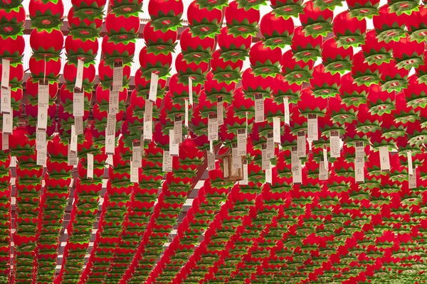 Rode papieren lantaarns — Stockfoto