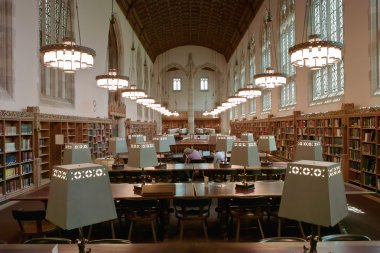 College Library Reading Room clipart