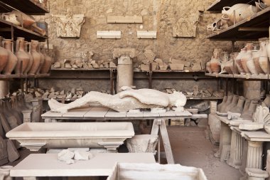 Replica of Pompeii Victim clipart