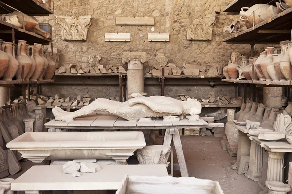Replica della vittima di Pompei — Foto Stock
