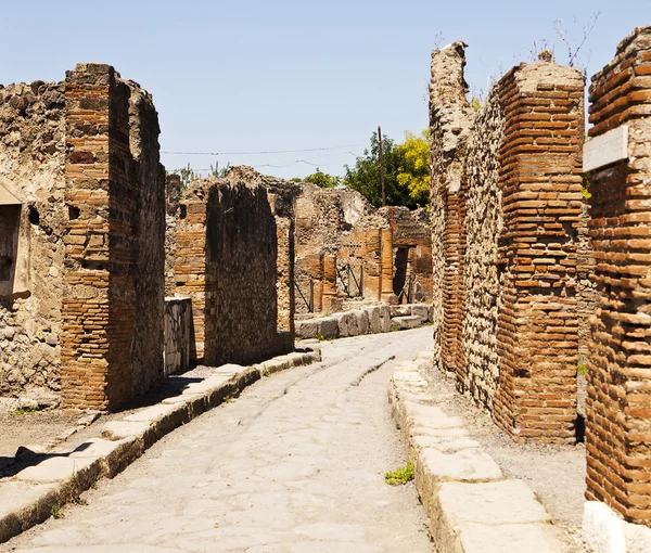 Een straat in pompeii — Stockfoto