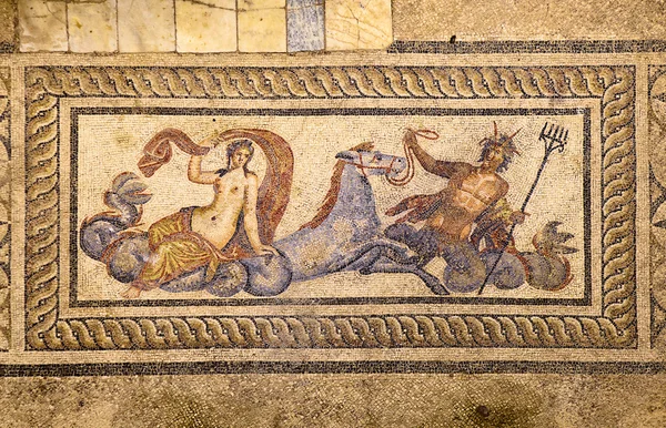 Mozaik, poseidon ve amphititre — Stok fotoğraf