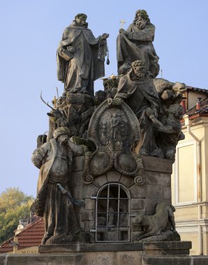 Statues of Saint John, Felix and Ivan clipart