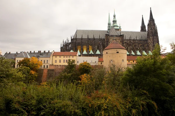 Praag kasteel en st. vitus — Stockfoto