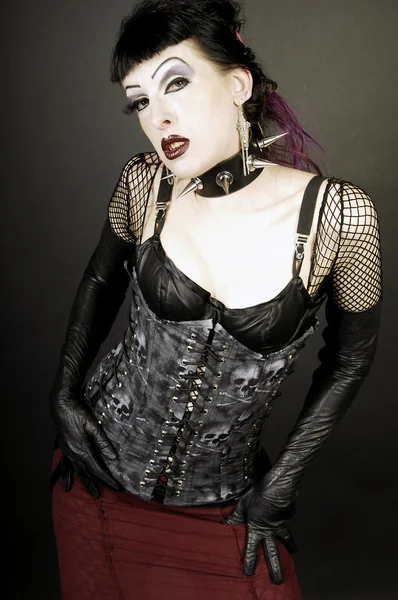 Sexy gothic model — Stock Photo, Image