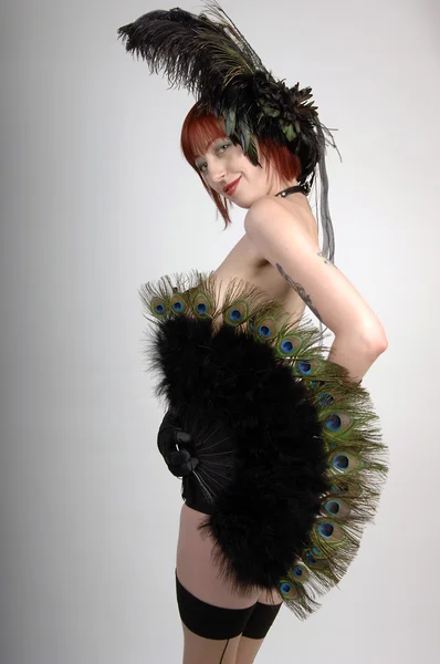 Burlesque modell — Stockfoto