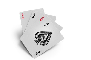 Four aces playing cards clipart