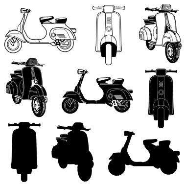 Vector Scooter motorcycle clipart