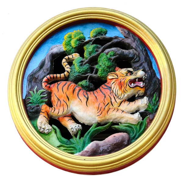 Scultura tigre — Foto Stock