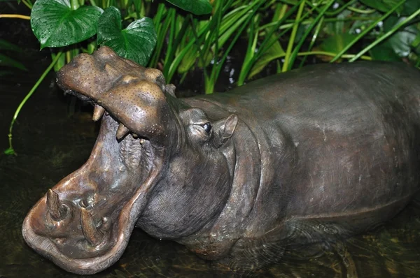 Hippo Escultura — Fotografia de Stock