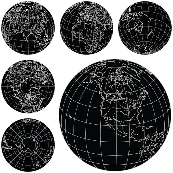 Vector globes — Stockvector