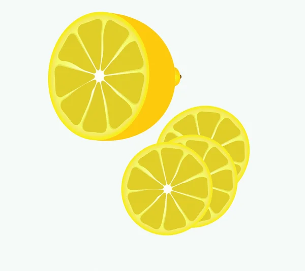 레몬의 조각 — 스톡 벡터