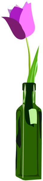 Tulip glass bottle — Stock Vector