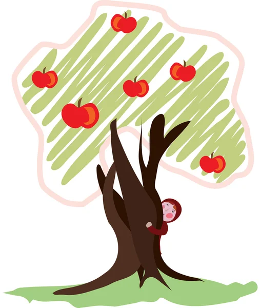Apfelbaum — Stockvektor