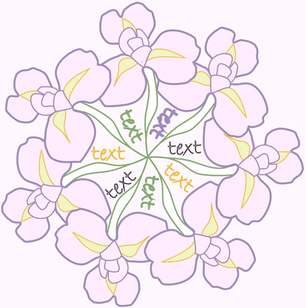 Violet irises — Stock Vector