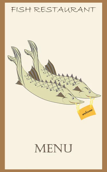 Menu poisson restaurant — Image vectorielle