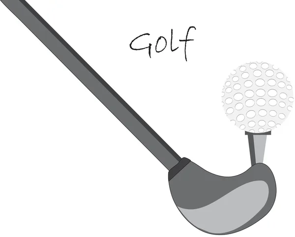 Putter en golfbal — Stockvector