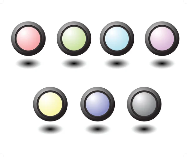 Цветные кнопки — стоковое фото