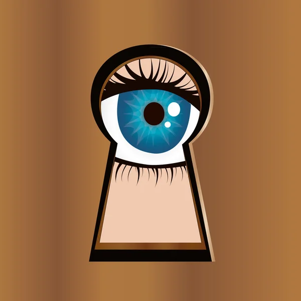 stock vector Eye in keyhole